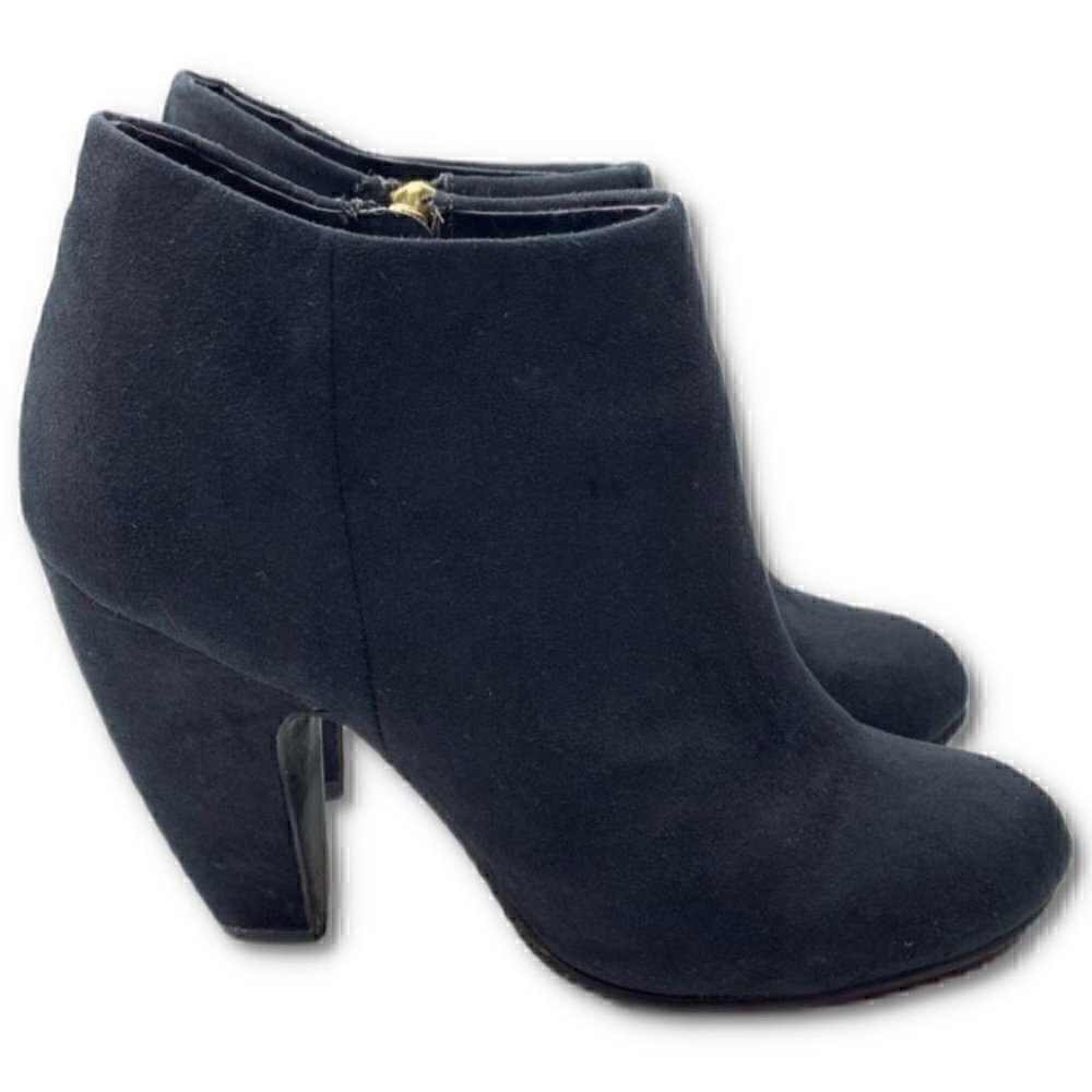 Candies ankle booties size 7.5 black faux suede